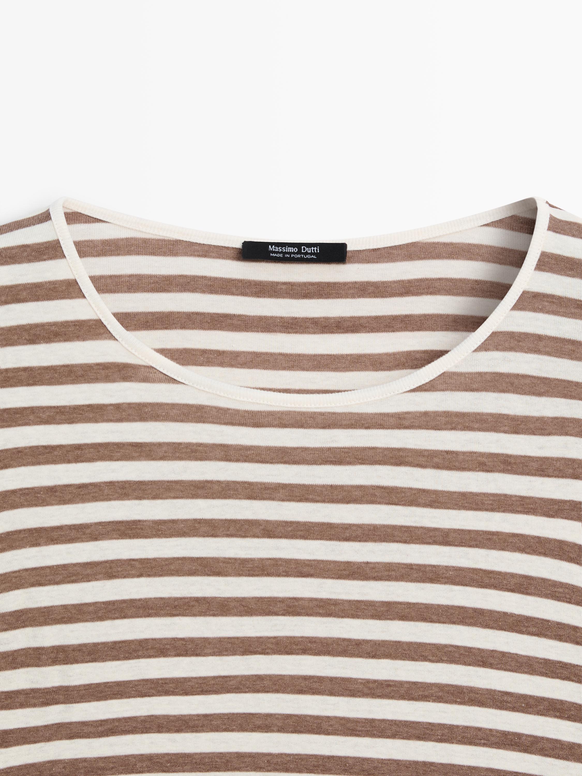 T-shirt à rayures 100 % coton